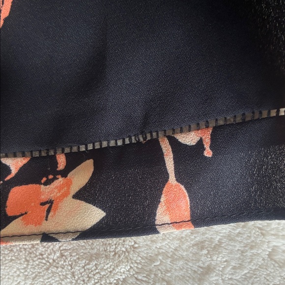 JOIE Womens Black Belted Floral Long Sleeve blouse - Picture 6 of 7